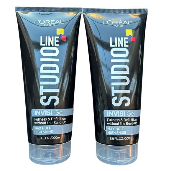 LOT of 2 L'Oreal Line Studio Max Hold Invisi Gel, 6.8 Fl. Oz/200mL NEW - Picture 1 of 5